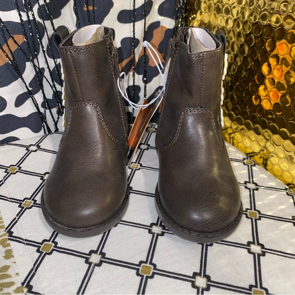 GYMBOREE GIRLS SUNFLOWER BROWN BOOTS